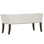 Wellburn Ivory Upholstered Bench