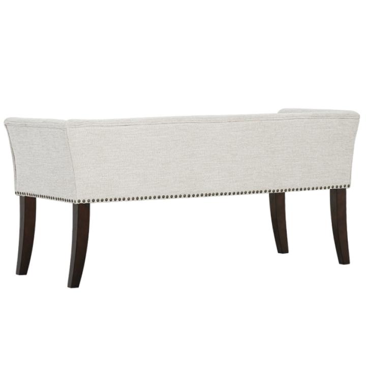 Wellburn Ivory Upholstered Bench