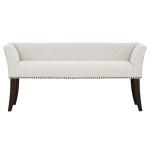 Wellburn Ivory Upholstered Bench