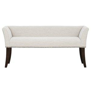 Wellburn Ivory Upholstered Bench