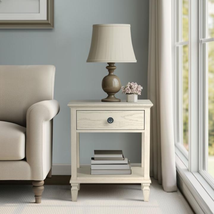 Ivory Victoria Wood Nightstand