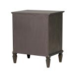 French Brown Wood Victoria Nightstand