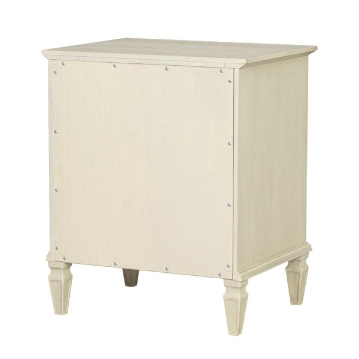 French Ivory Wood Victoria Nightstand