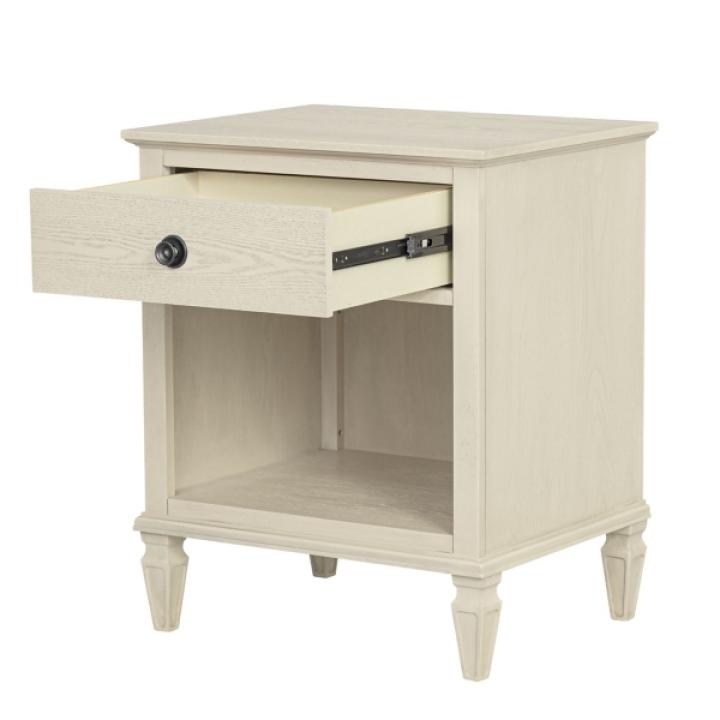 French Ivory Wood Victoria Nightstand