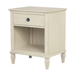 French Ivory Wood Victoria Nightstand