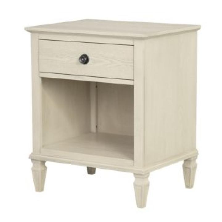 French Ivory Wood Victoria Nightstand
