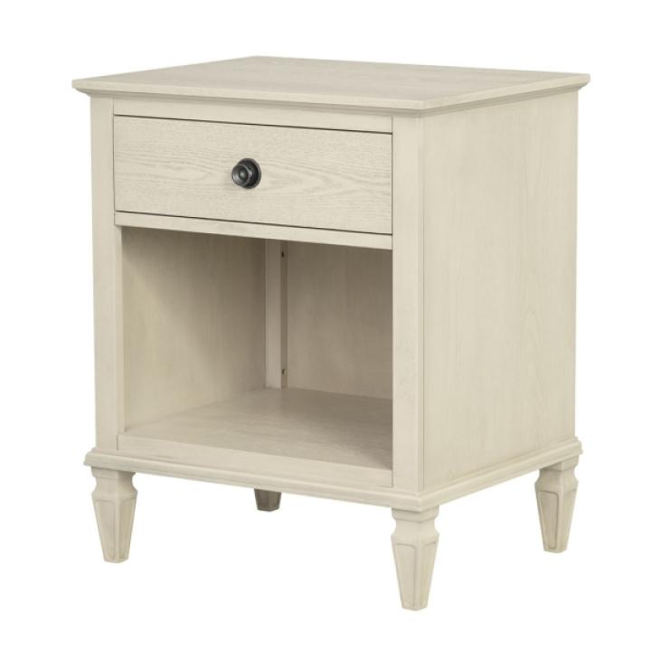 French Ivory Wood Victoria Nightstand