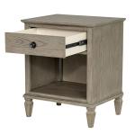 French Gray Wood Victoria Nightstand