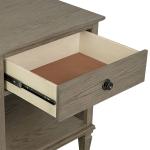 French Gray Wood Victoria Nightstand