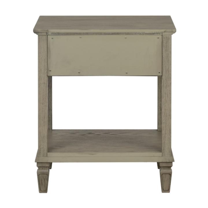 Gray Victoria Wood Nightstand