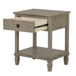 Gray Victoria Wood Nightstand