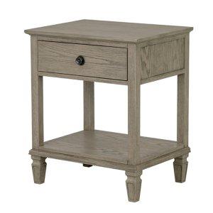 Gray Victoria Wood Nightstand