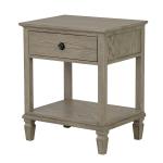 Gray Victoria Wood Nightstand