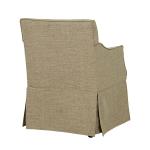 Tan London Skirted Dining Chair with Casters