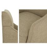 Tan London Skirted Dining Chair with Casters