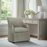 Gray London Skirted Dining Chair with Casters