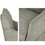 Gray London Skirted Dining Chair with Casters