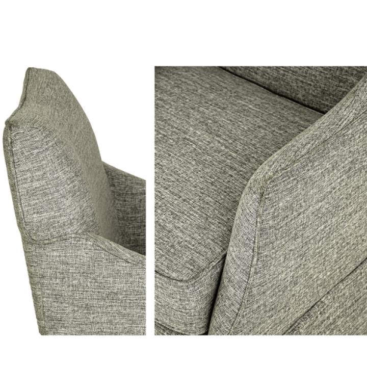 Gray London Skirted Dining Chair with Casters