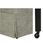 Gray London Skirted Dining Chair with Casters