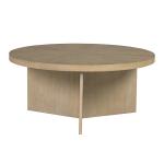 Sadie Graywash Wood Round Coffee Table