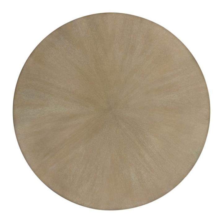 Sadie Graywash Wood Round Coffee Table