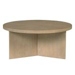 Sadie Graywash Wood Round Coffee Table