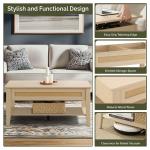 Lennox Natural Rattan Lift-Top Coffee Table