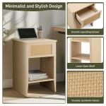 Lennox Natural Rattan Charging End Table