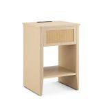 Lennox Natural Rattan Charging End Table