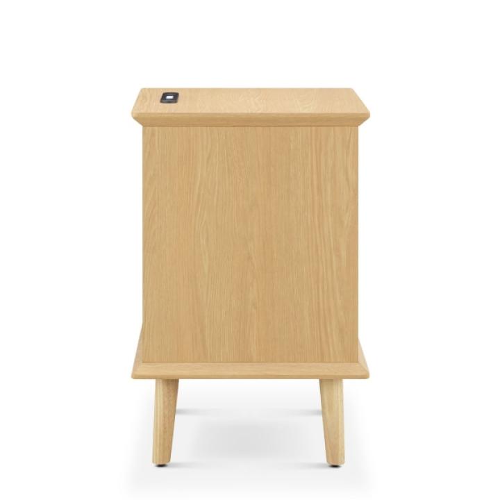 Teagan Natural Rattan Charging End Table