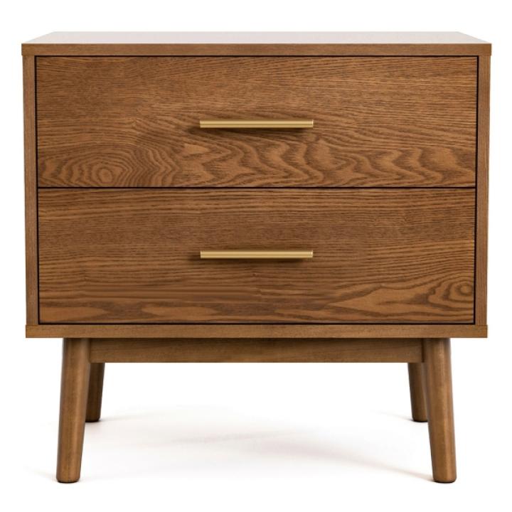 Riverstone Walnut 2-Drawer Nightstand