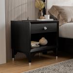 Forma Black Charging Nightstand with LED Light