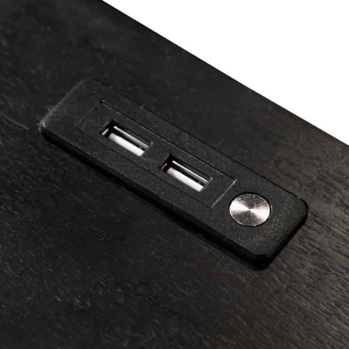 Forma Black Charging Nightstand with LED Light