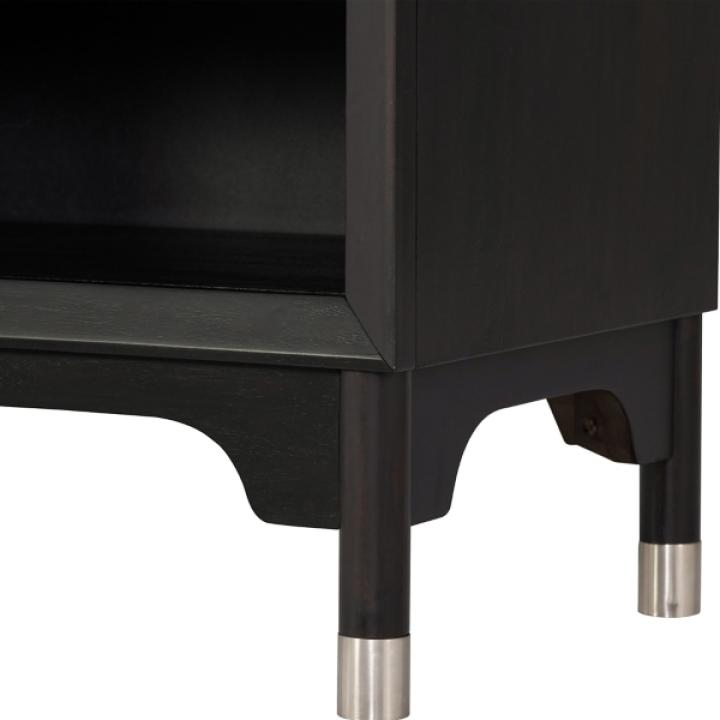 Forma Black Charging Nightstand with LED Light