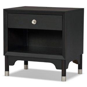 Forma Black Charging Nightstand with LED Light