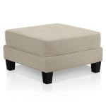 Kasin Beige Chenille Storage Ottoman