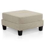Kasin Beige Chenille Storage Ottoman