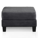Kasin Gray Chenille Storage Ottoman