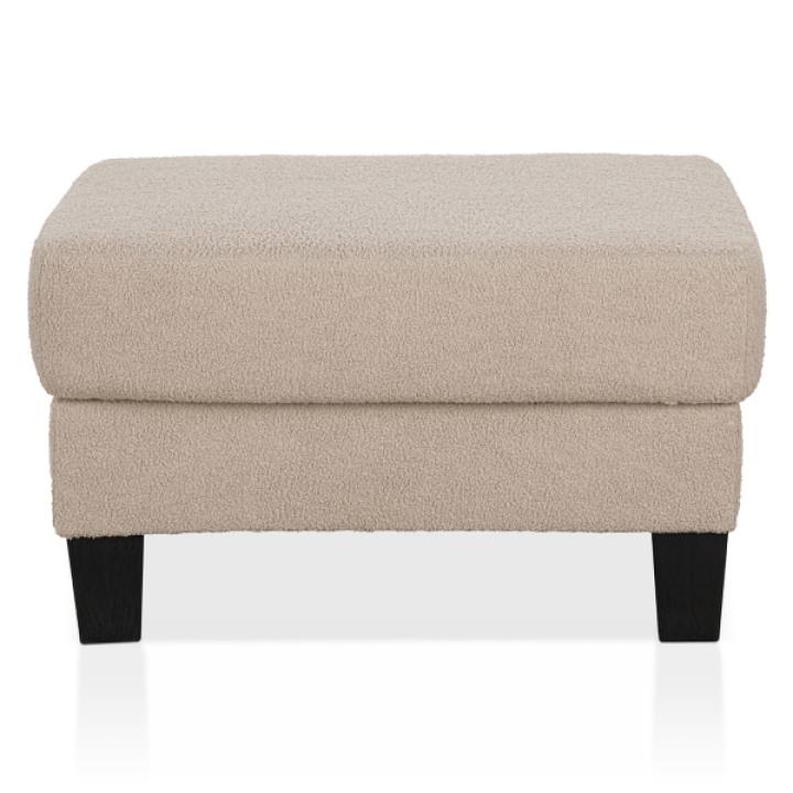 Colby Beige Boucle Storage Ottoman