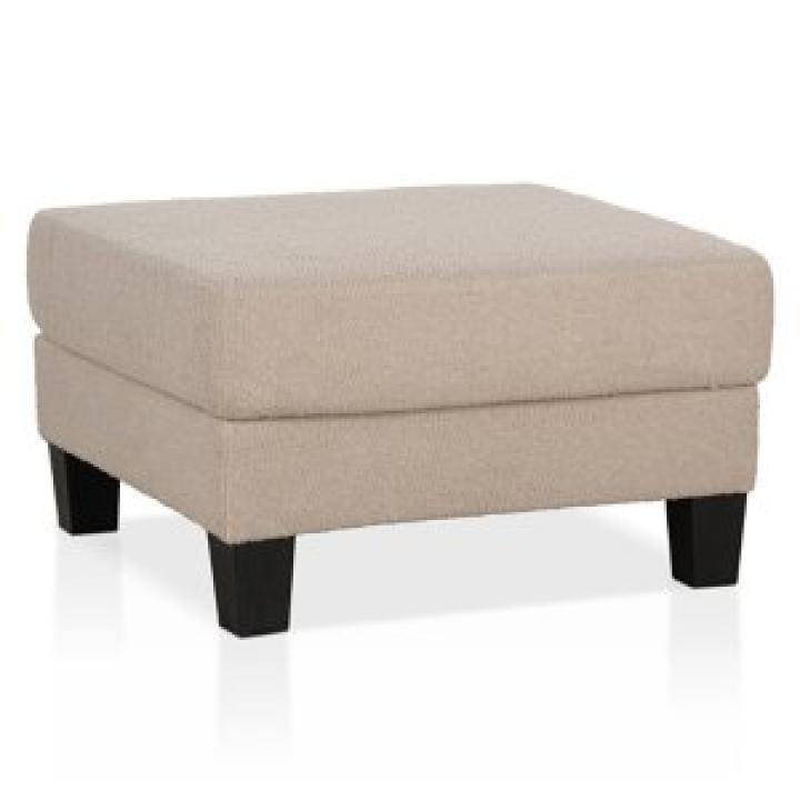 Colby Beige Boucle Storage Ottoman