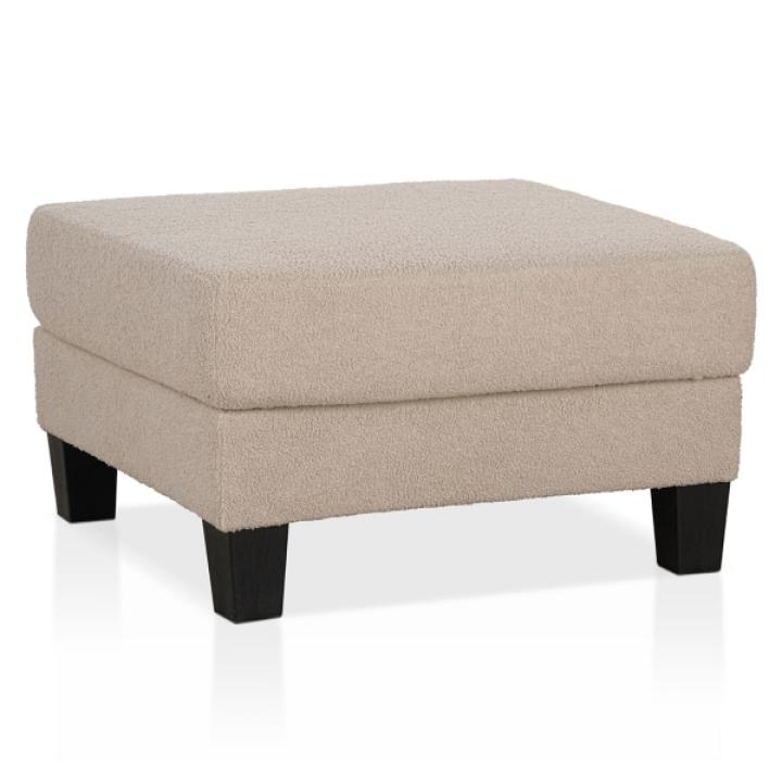 Colby Beige Boucle Storage Ottoman