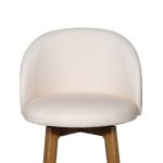 Garet Cream Upholstered Swivel Bar Stool