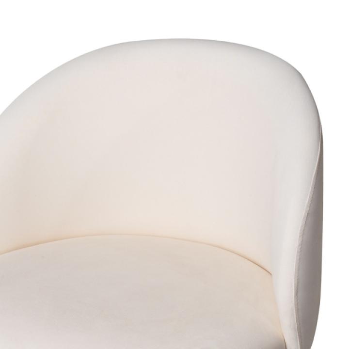 Garet Cream Upholstered Swivel Bar Stool