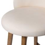 Garet Cream Upholstered Swivel Bar Stool