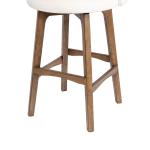 Garet Cream Upholstered Swivel Bar Stool