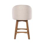 Garet Cream Upholstered Swivel Counter Stool