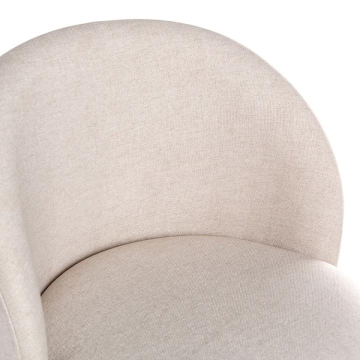 Garet Cream Upholstered Swivel Counter Stool