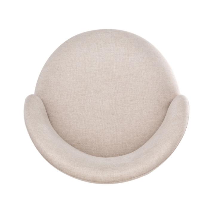 Garet Cream Upholstered Swivel Counter Stool