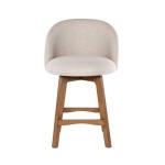 Garet Cream Upholstered Swivel Counter Stool