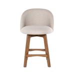 Garet Cream Upholstered Swivel Counter Stool